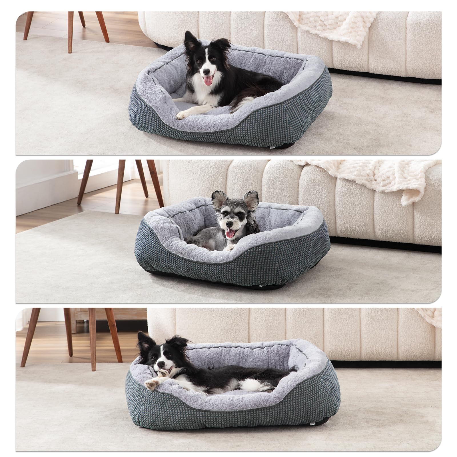 Cama INVENHO para perro mediano, diseño de soporte para descanso prolongado.