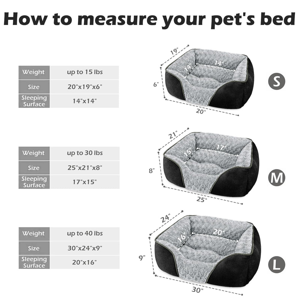INVENHO cama perro mediana pelo suave, sensación cálida para el invierno.