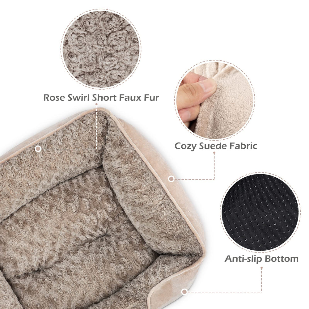 INVENHO cama para perro, revestimiento de ante sintético cálido para climas fríos.