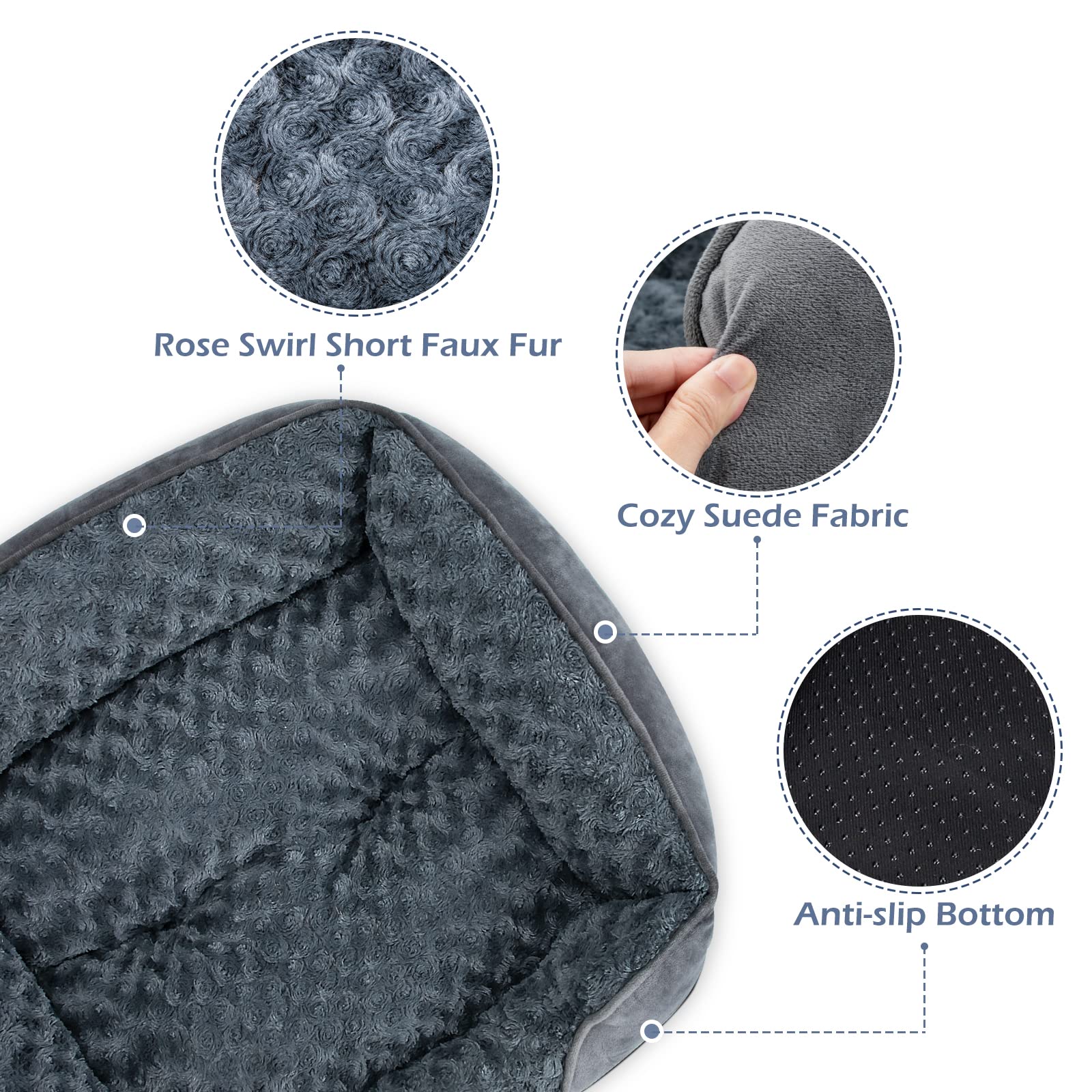 Cama INVENHO Mediana, medidas para perros hasta 30 lb.