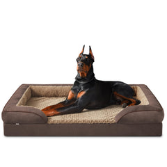 INVENHO cama ortopédica XXL con espuma huevo ofrece soporte y confort para perros grandes.