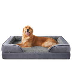 Cama ortopédica INVENHO para perro grande con espuma huevo para soporte cómodo