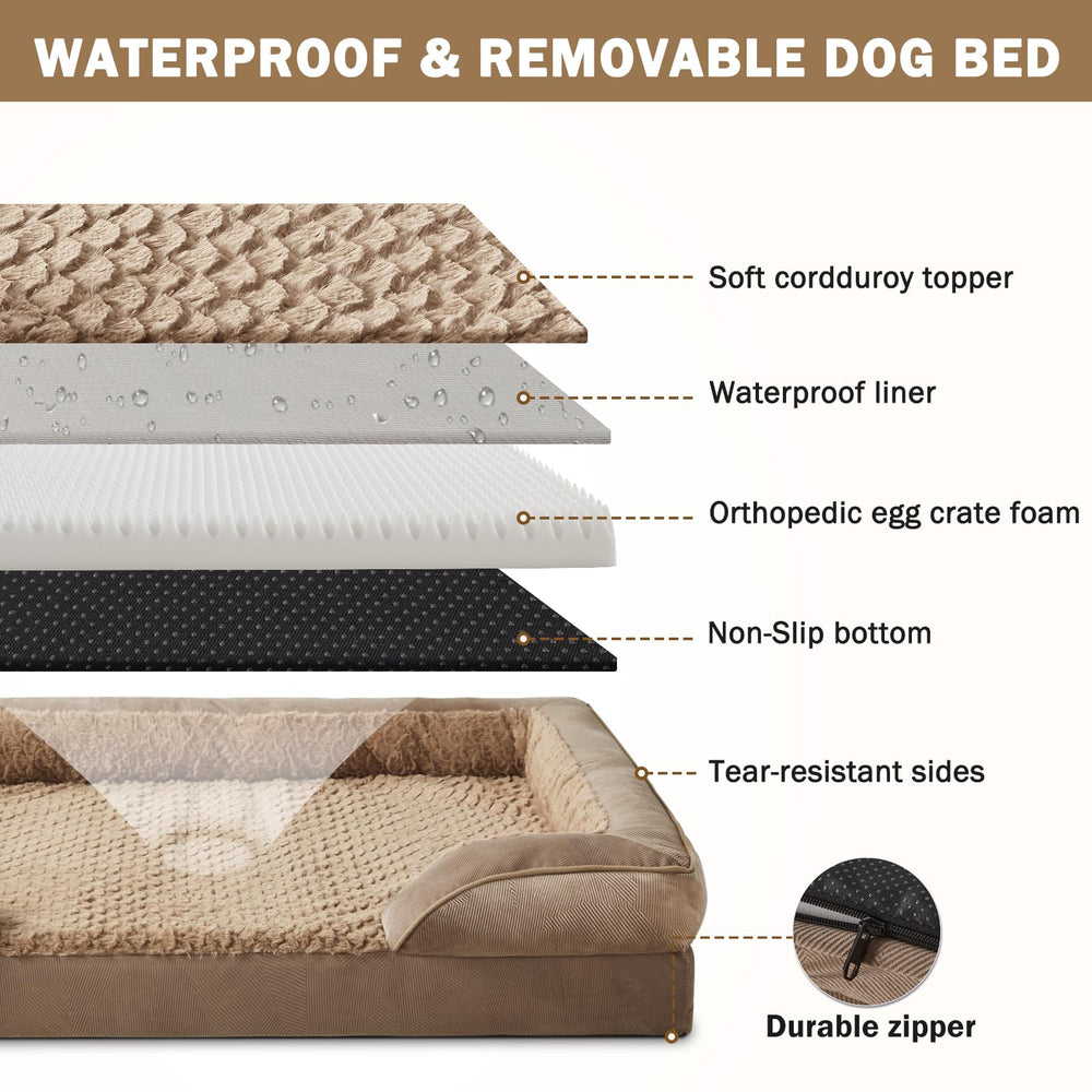 Cama INVENHO con funda lavable a máquina y cremallera para mantenimiento