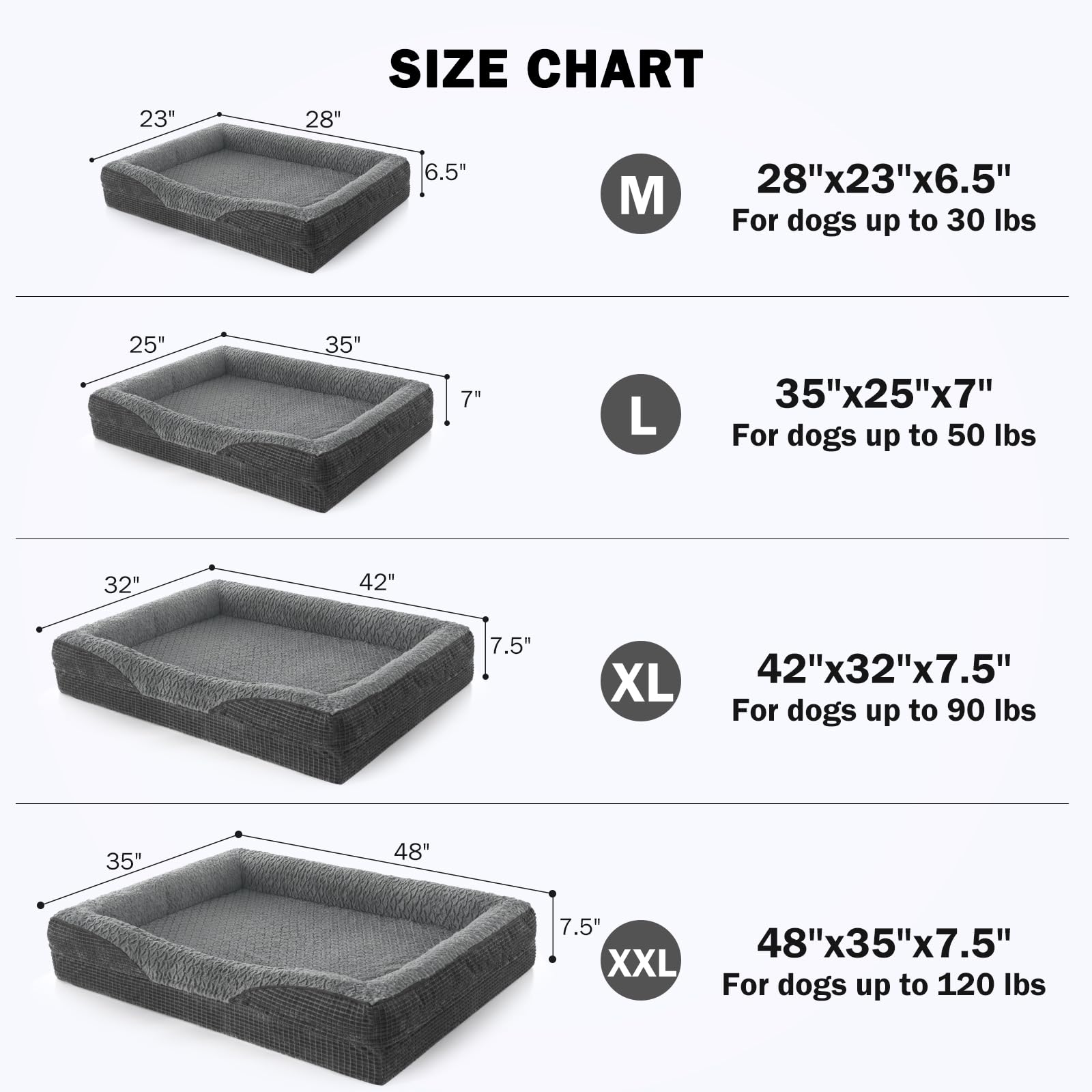 Borde mullido INVENHO, cama XXL, sensación acogedora para siestas largas.