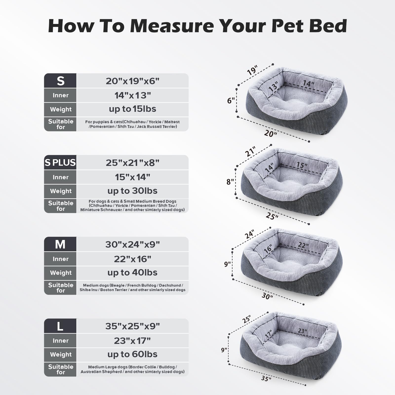 Tallas disponibles INVENHO para perros pequeños y medianos