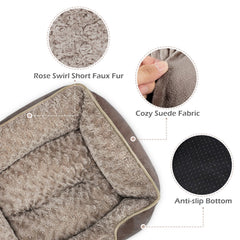 INVENHO cama para perro con terciopelo suave para sensación cálida