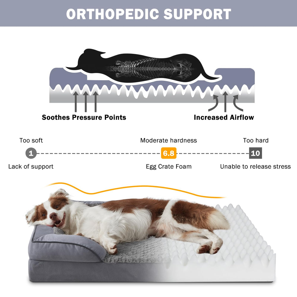 INVENHO Cama con borde acolchado de 4 lados; apoyo para cuello