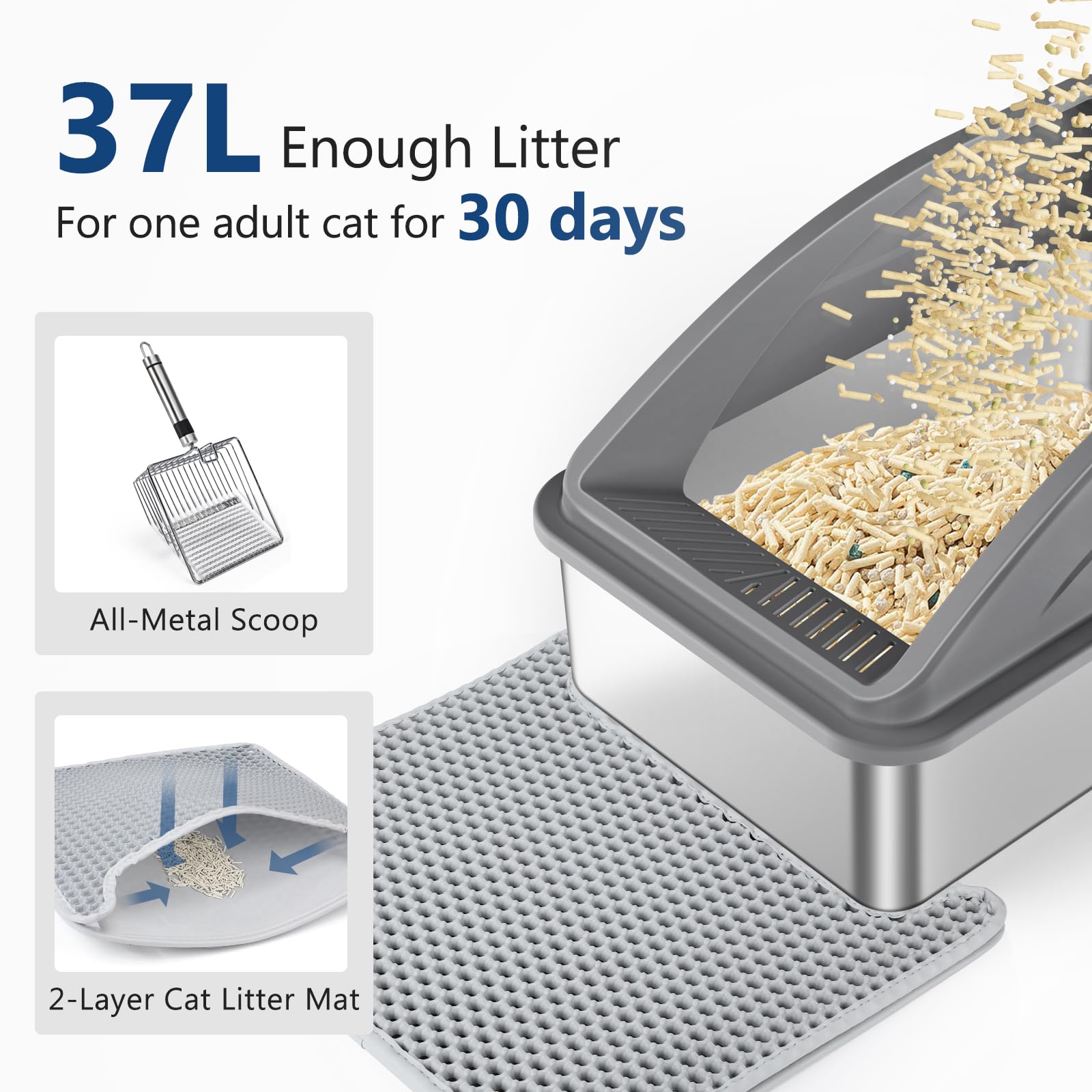 Arenero INVENHO con capacidad de 20 litros para gatos