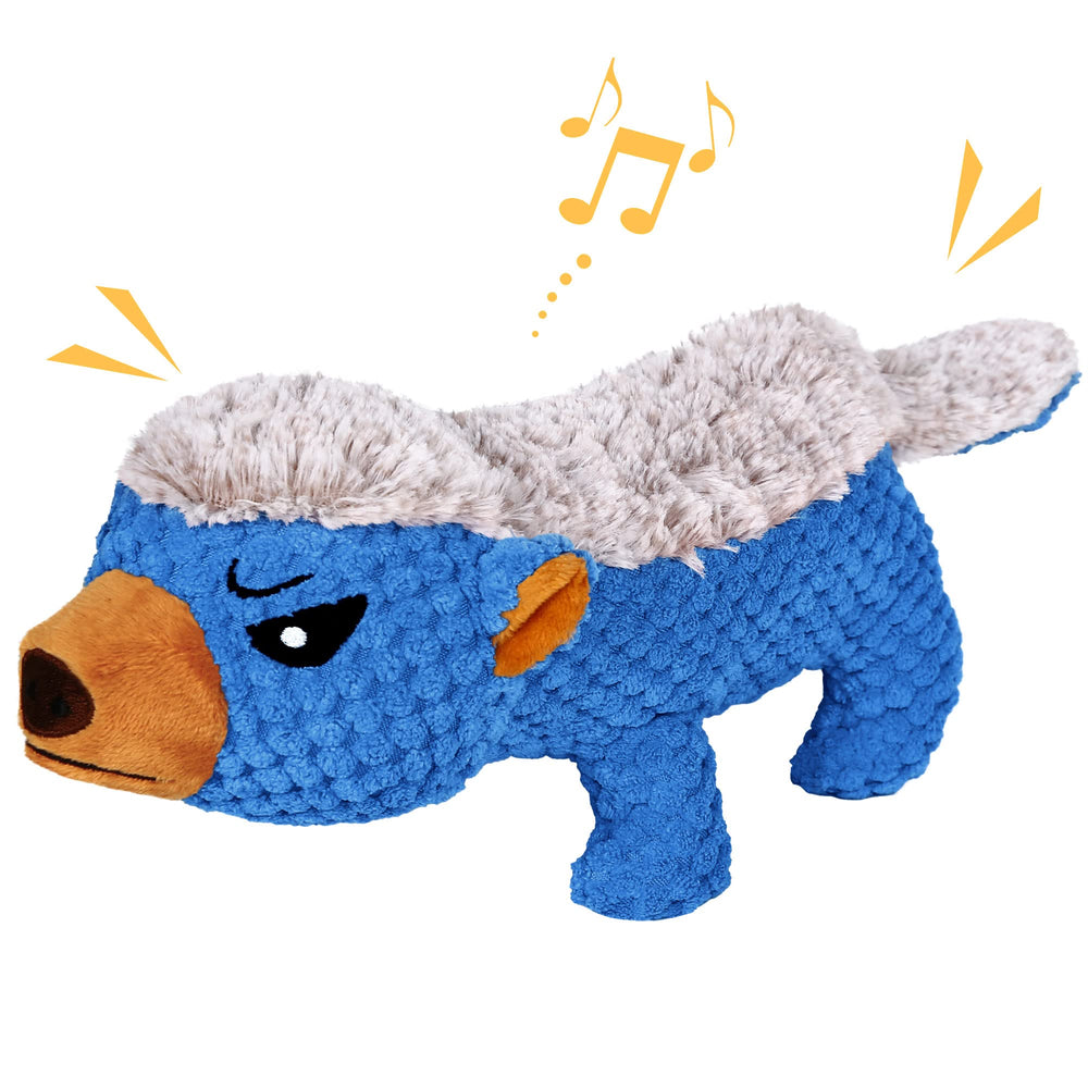 IOKHEIRA Juguete peluche azul, suave y duradero para mordidas controladas.