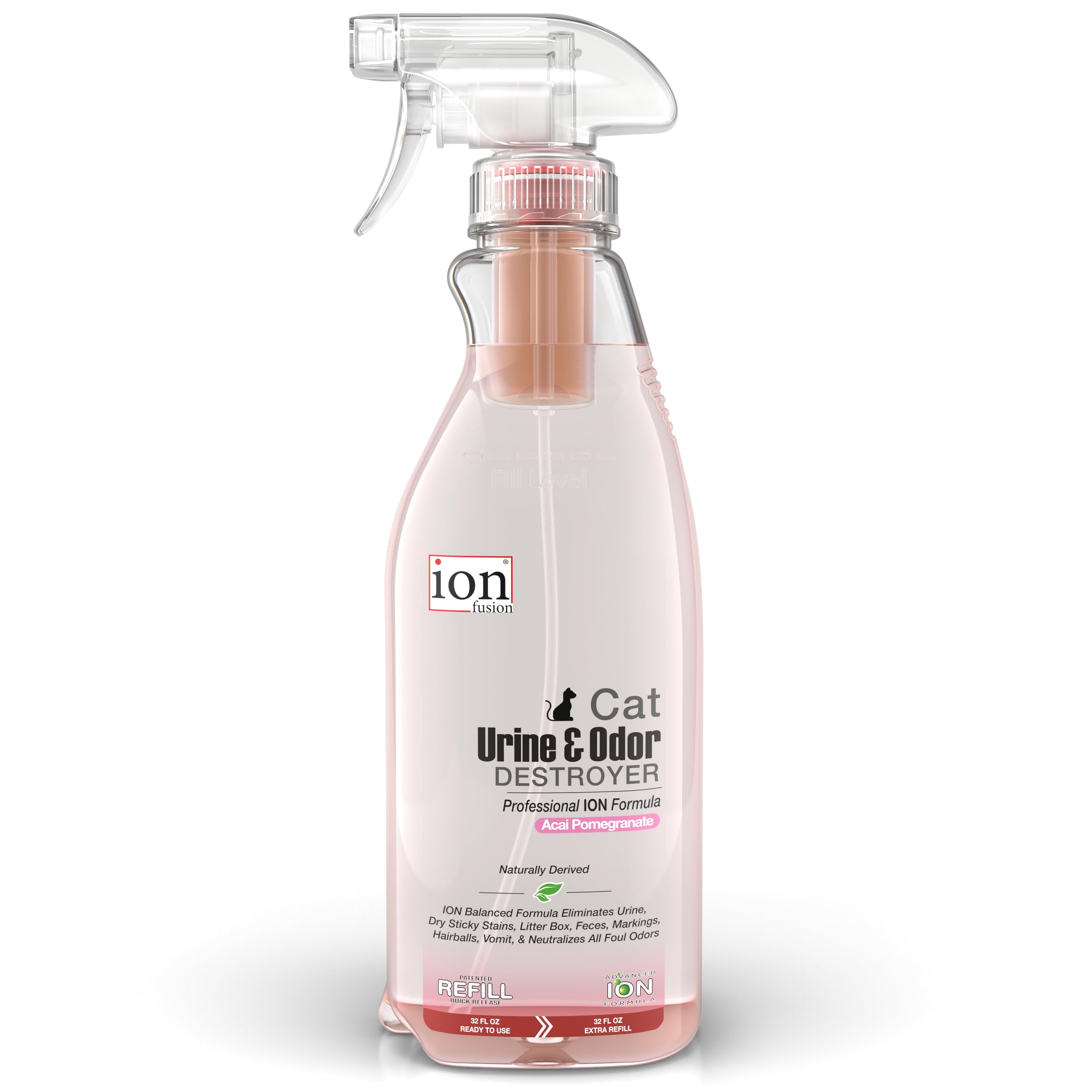 ION Fusion botella 32 oz eliminador de olor a orina de gatos para hogar