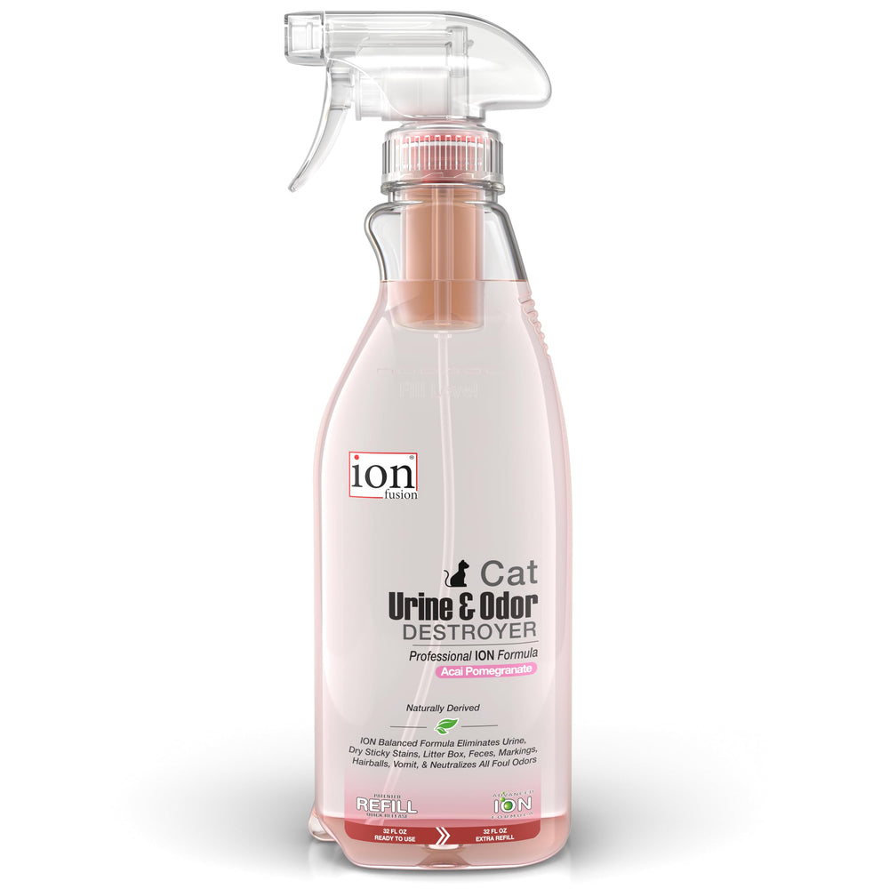 ION Fusion botella 32 oz eliminador de olor a orina de gatos para hogar