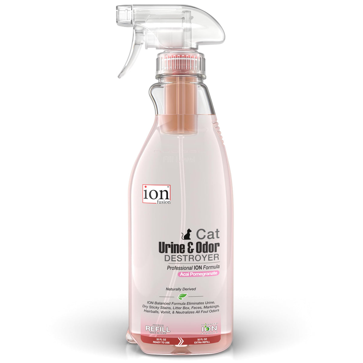 ION Fusion botella 32 oz eliminador de olor a orina de gatos para hogar
