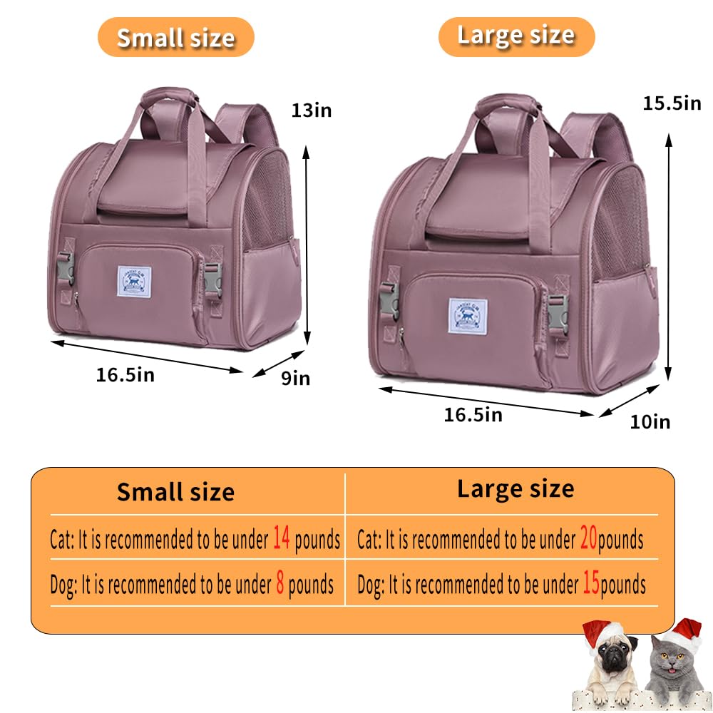 ioview Mochila mascotas con compartimento expandible para mayor comodidad.