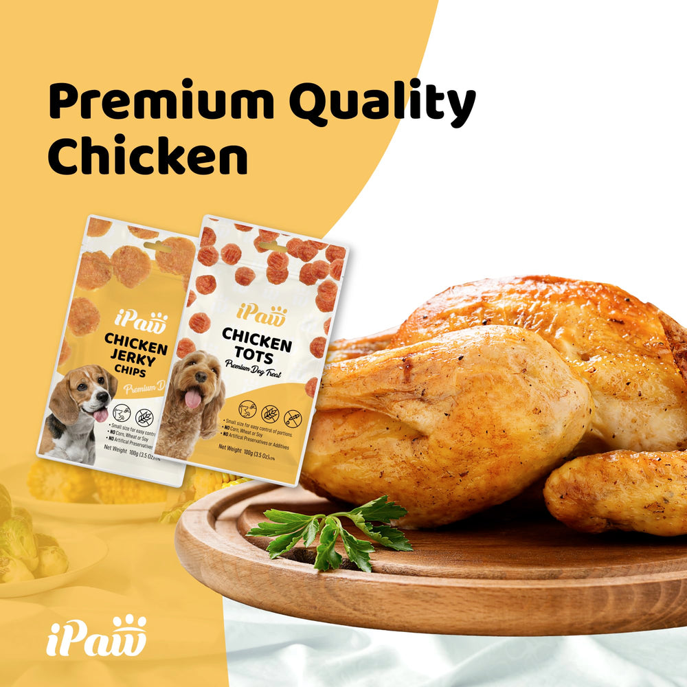 iPaw Chips de Pollo - textura tierna y aroma que estimula el interés del perro