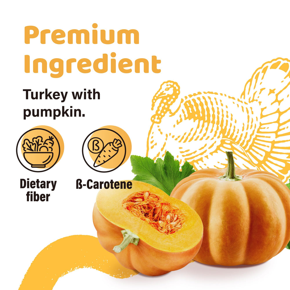 iPaw Premios de pavo: anillo calabaza, perfecto para reforzar conductas durante el entrenamiento.