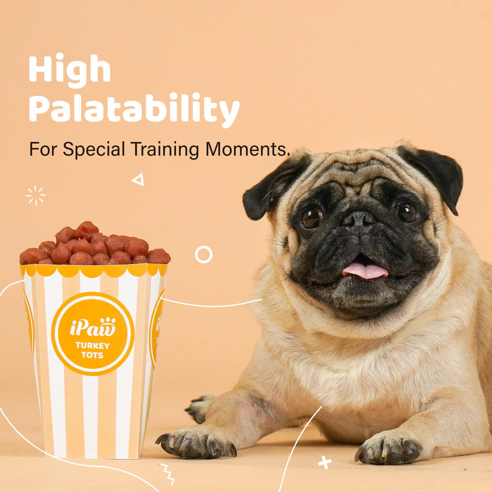 iPaw Tots de Pavo - Sin granos ni conservantes para perros sensibles.