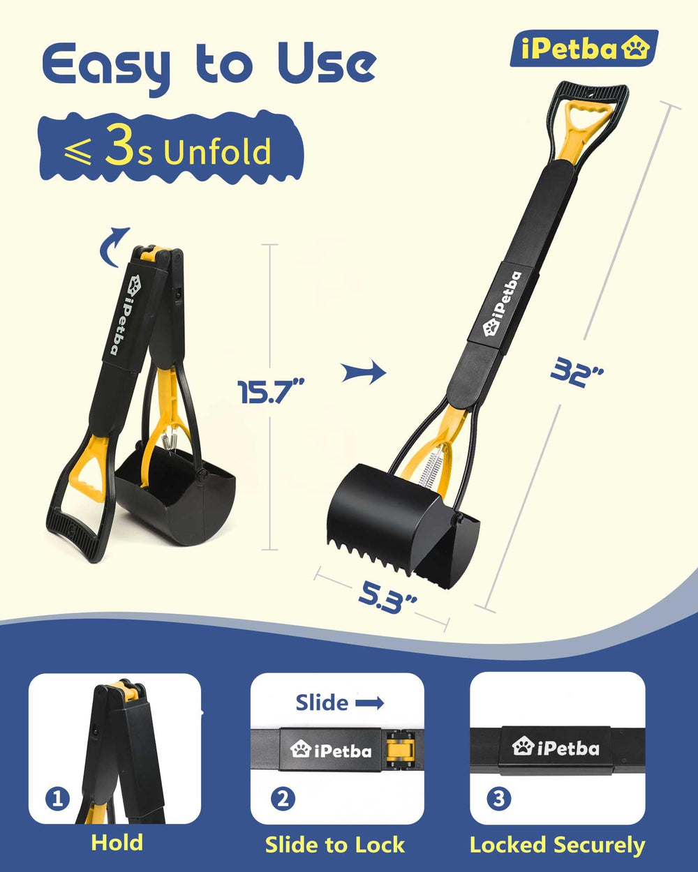 iPetba plegable, almacenamiento compacto en casa o coche