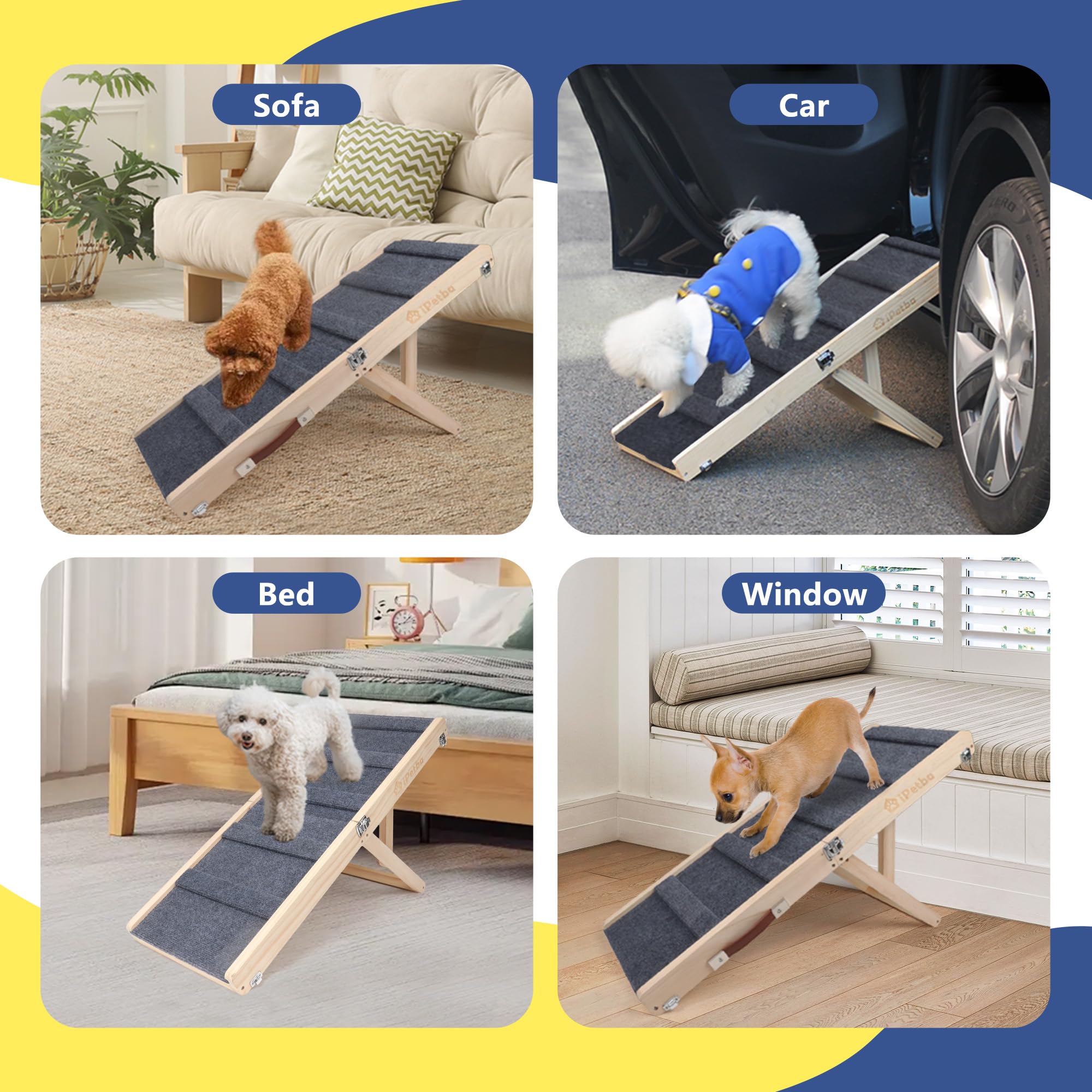 iPetba rampa diseño compacto para guardado bajo muebles.