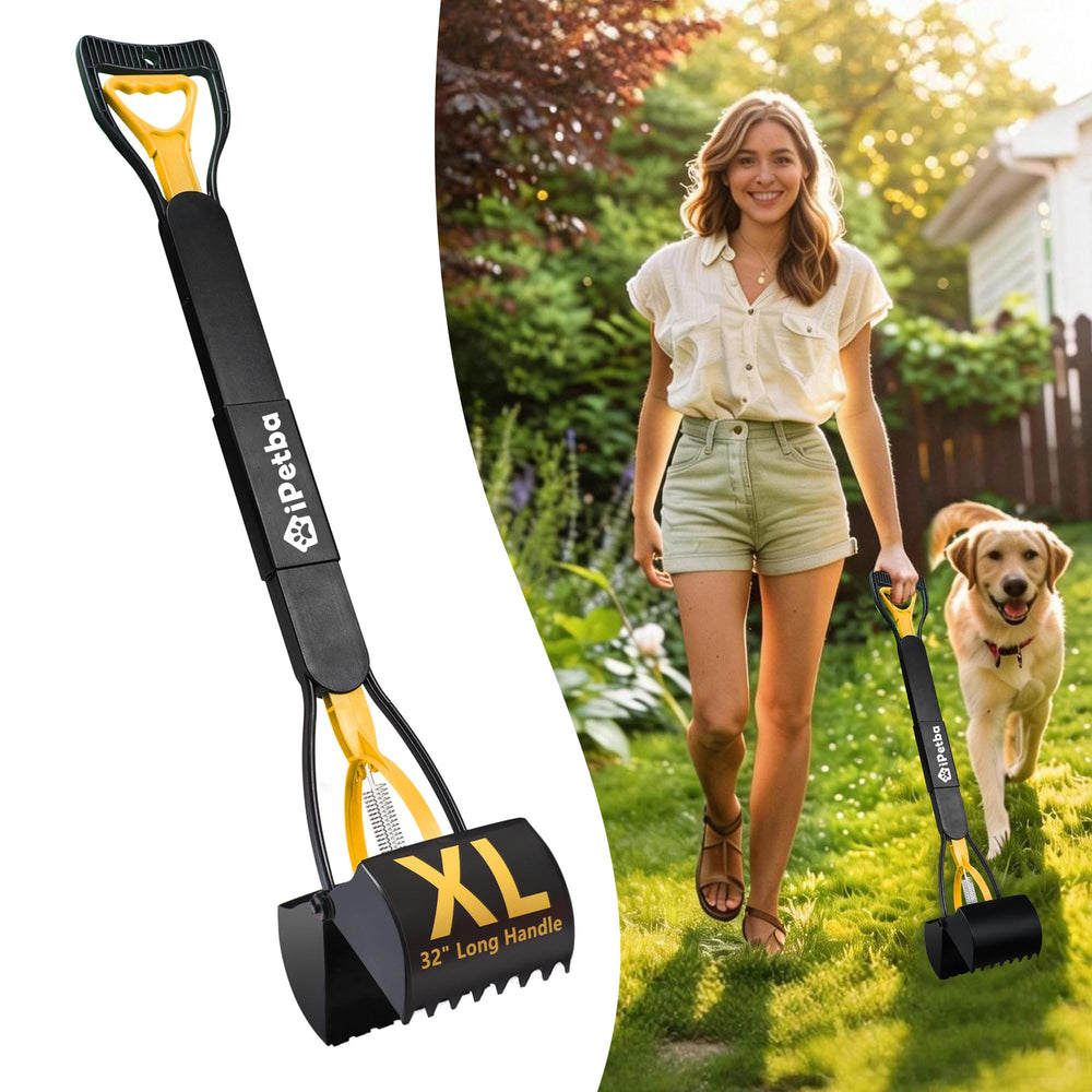 iPetba recolector heces perro, mango largo, facilita limpieza sin doblarte