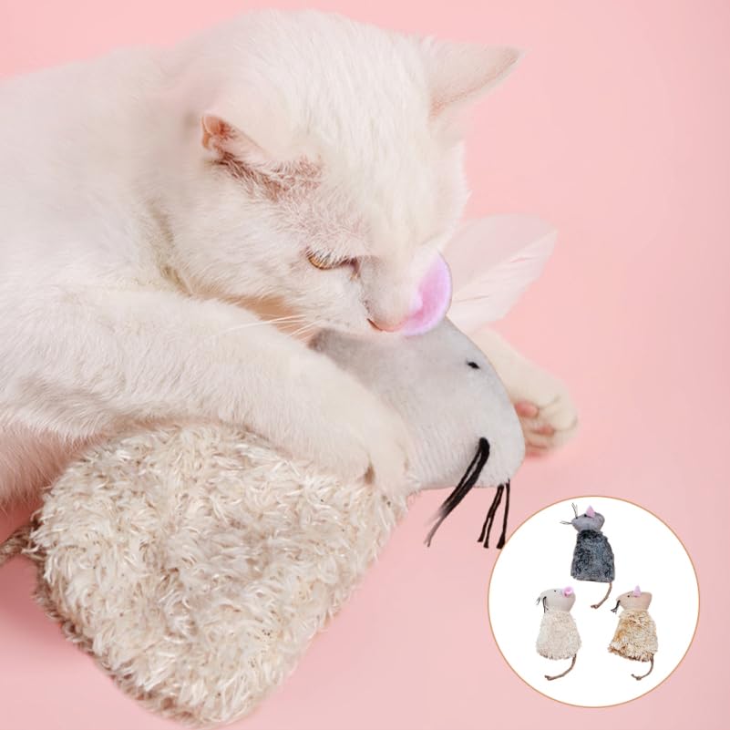 Ipetboom Juguete interactivo con hierba gatuna para gatos activos.