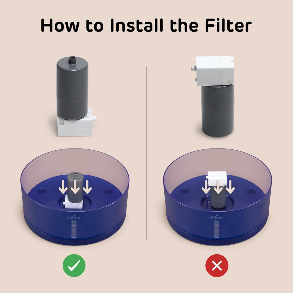 Kit completo iPettie con filtros verticales y esponjas para fuente Cake.