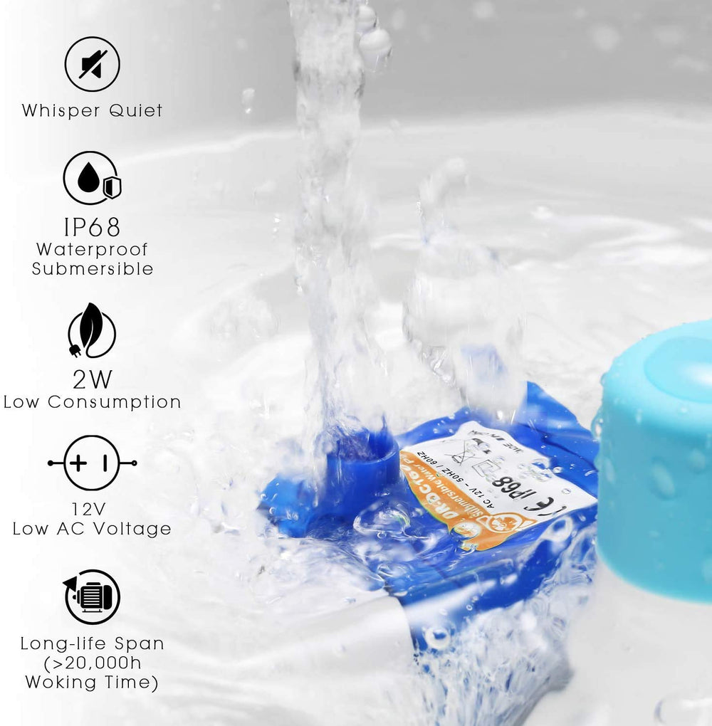 iPettie Tritone con filtración dual para agua más limpia.
