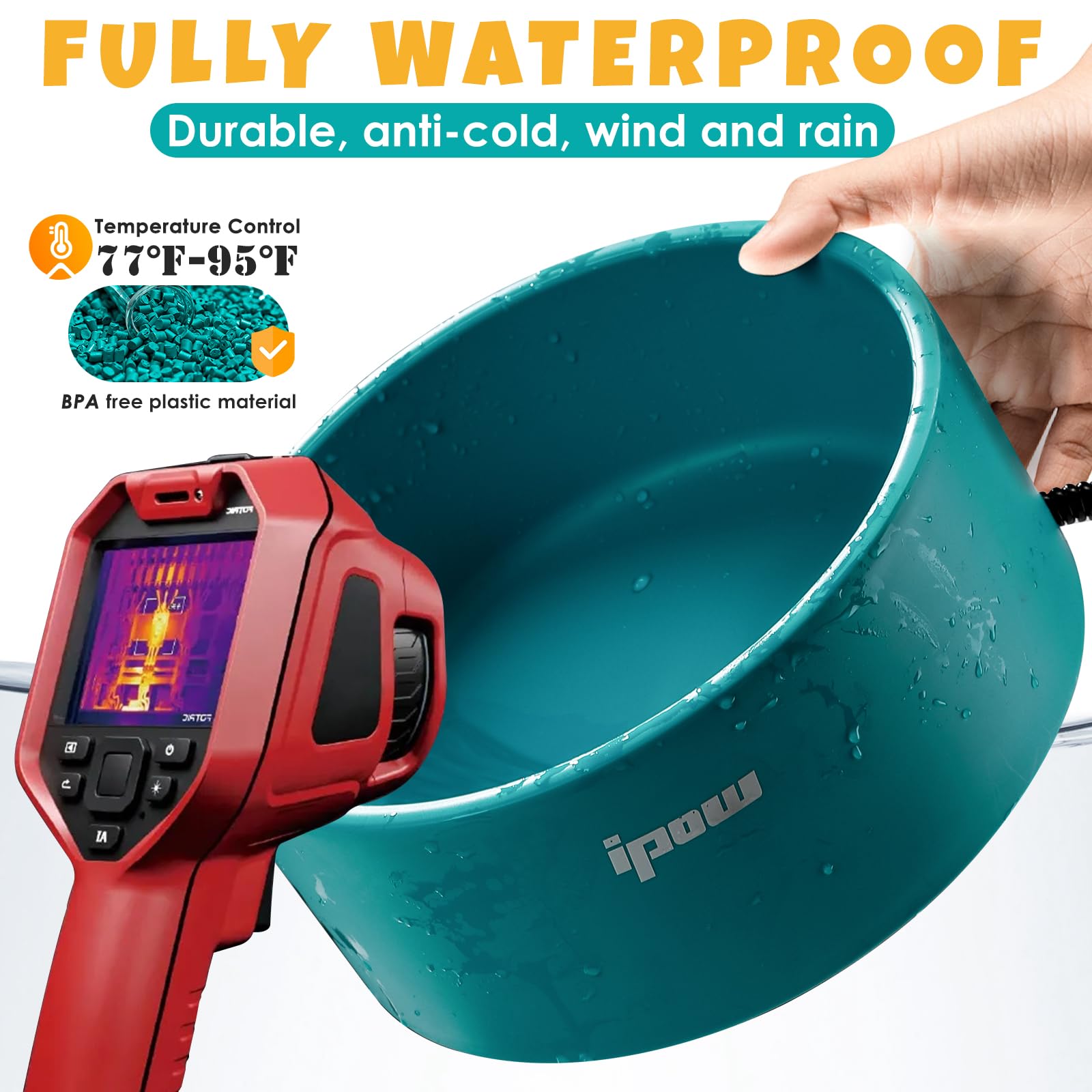 IPOW materiales exteriores duraderos y BPA-free
