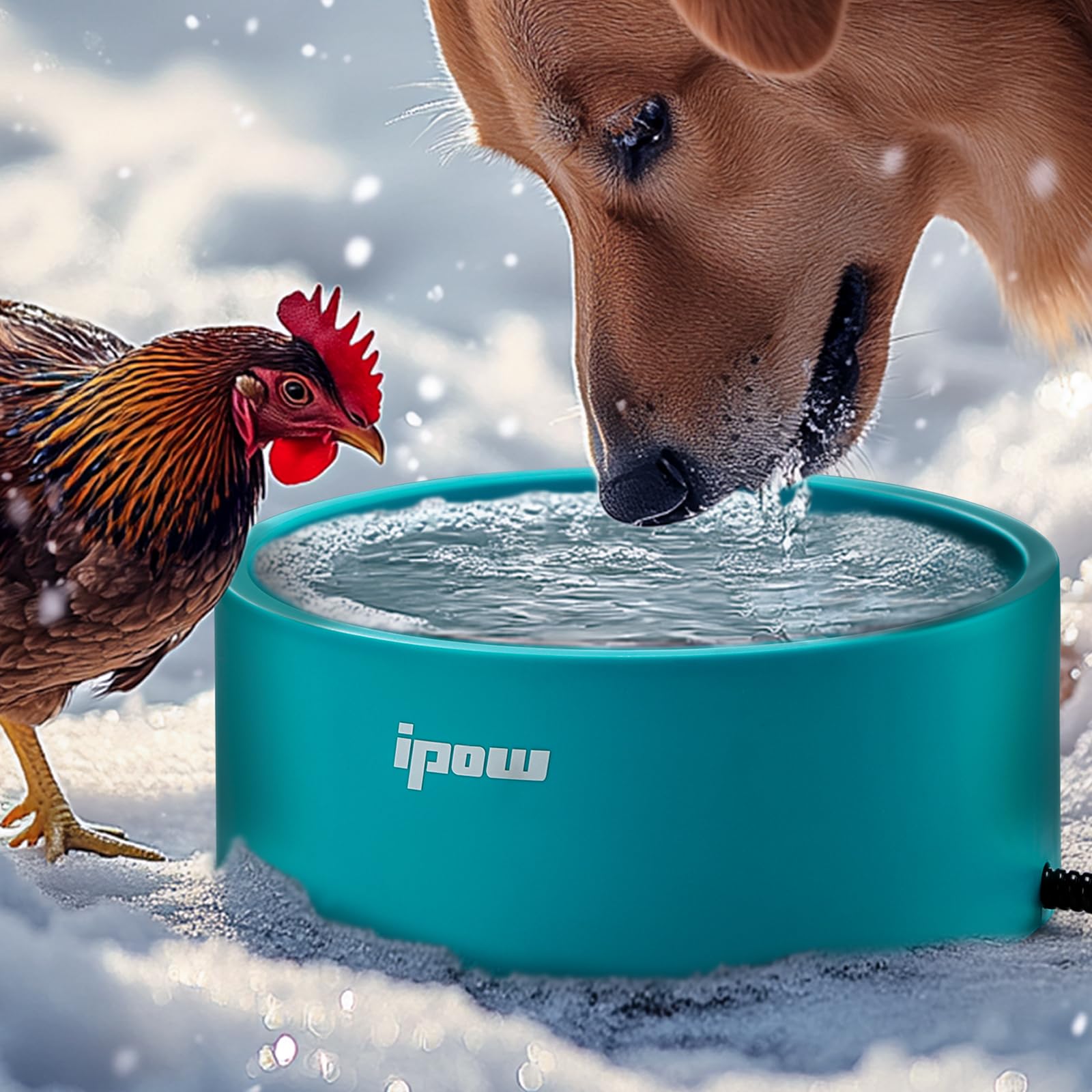IPOW tazon-agua-calentada: gran capacidad para mascotas