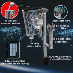 iPriro acuario nano con luz LED, vista vibrante del acuario.