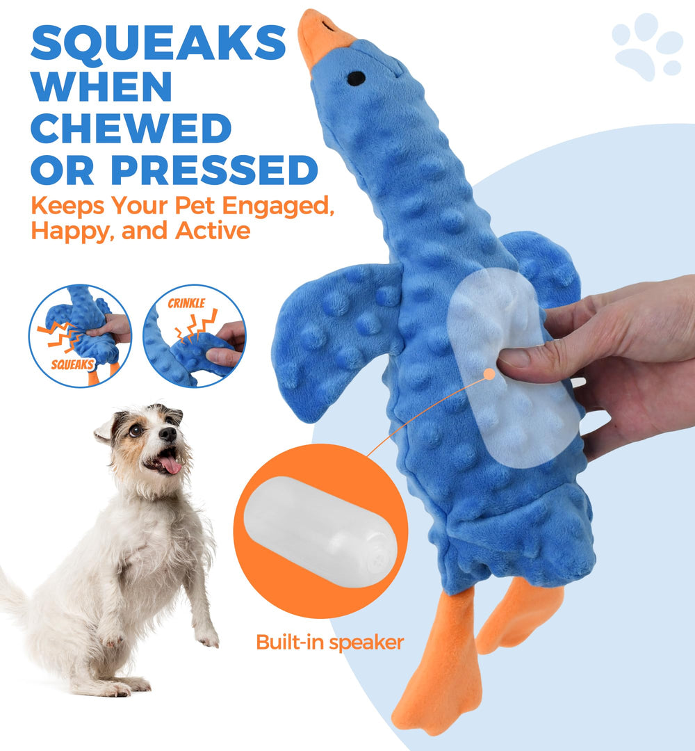 IPTPAS ganso de peluche con papel crujiente para estimulación sensorial