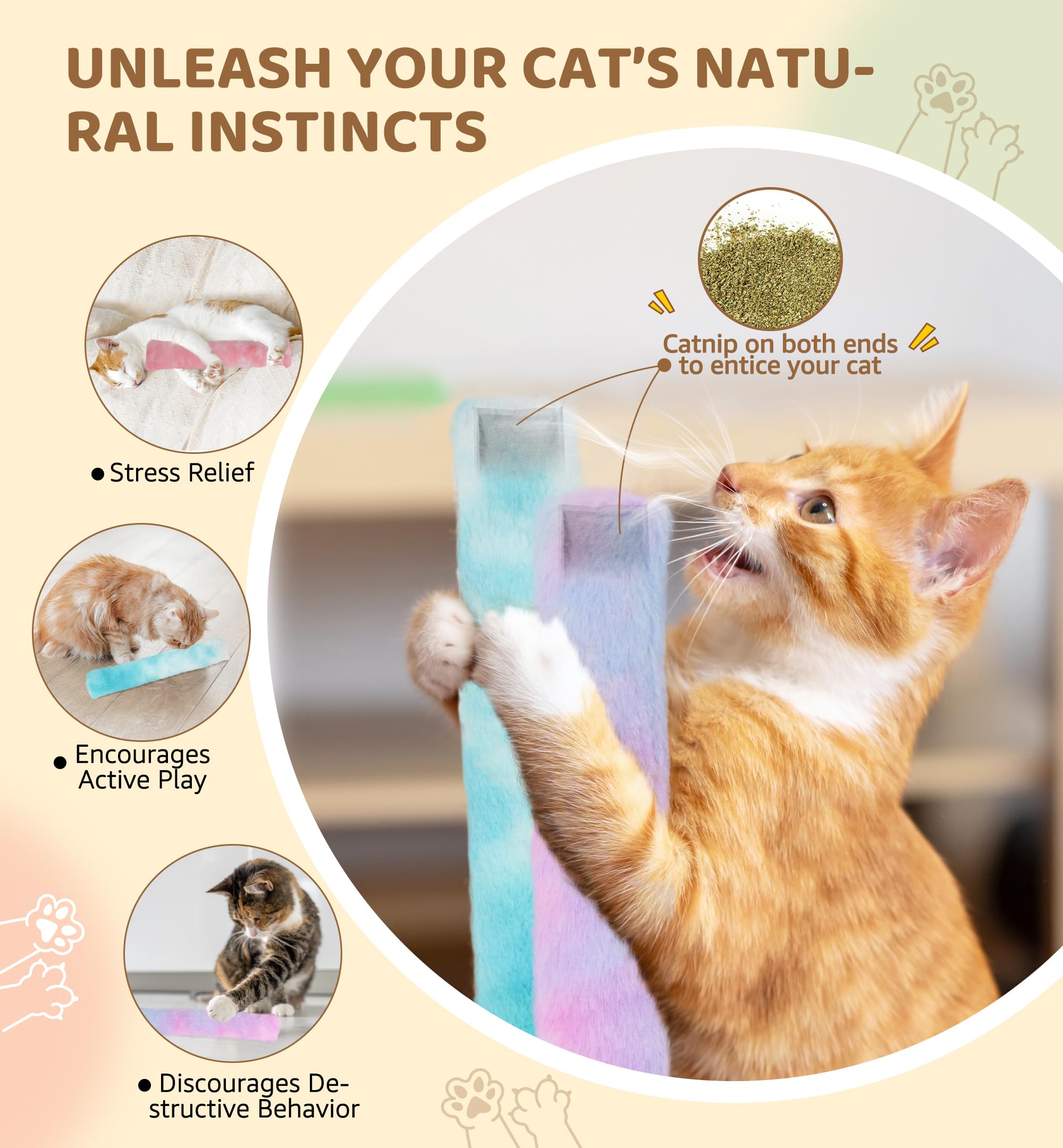 IPTPAS juego felpa patada de gato duradero para uso diario.
