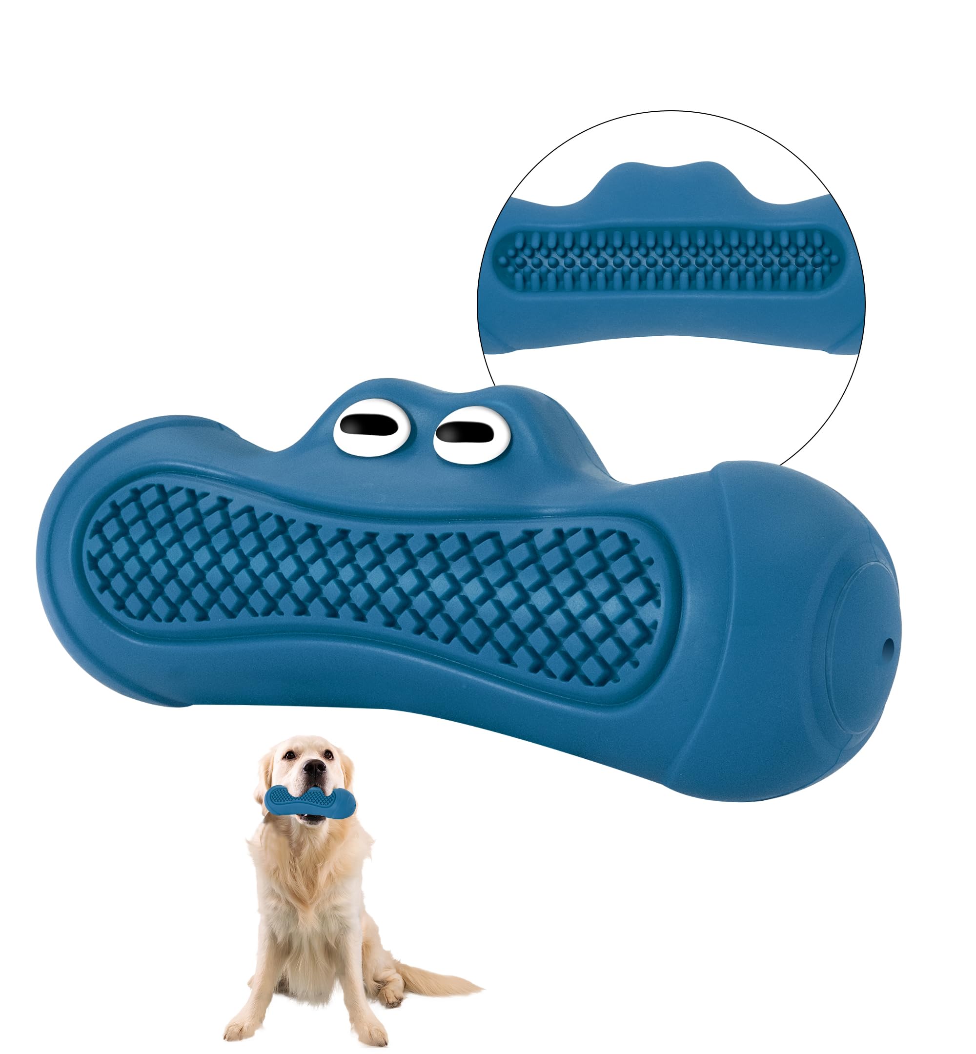IPTPAS Juguete masticable durable azul para mordidas intensas y juego seguro.