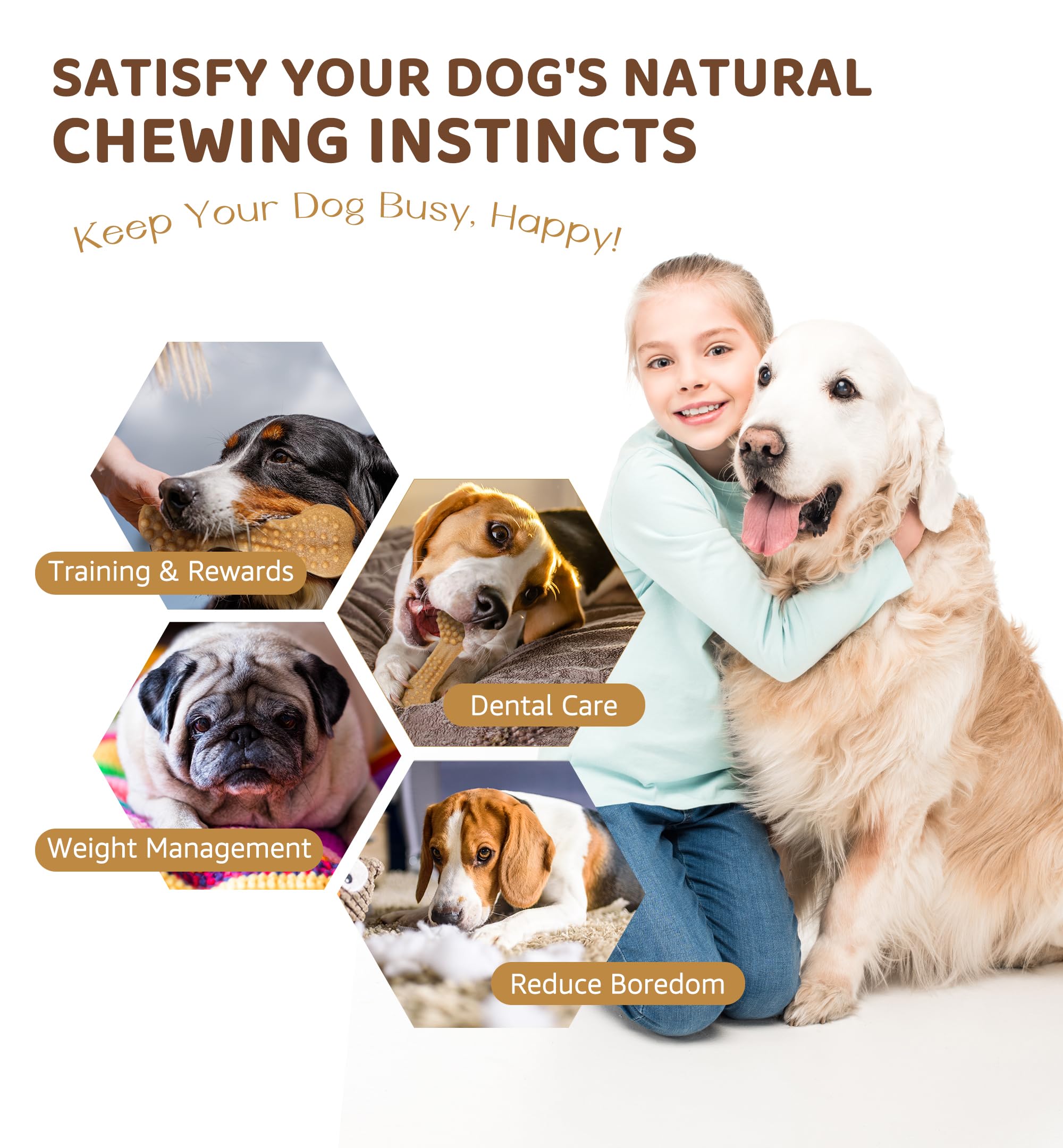 IPTPAS Juguete para todos los tamaños, apto para perros pequeños y grandes.