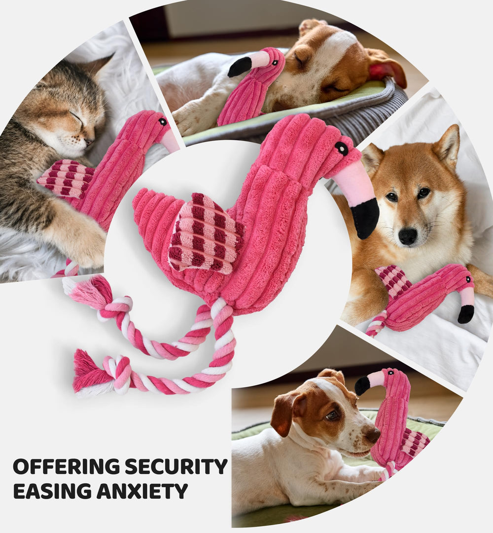 IPTPAS Juguete para perro Flamingo Rojo, color llamativo para mantenerlo entretenido.