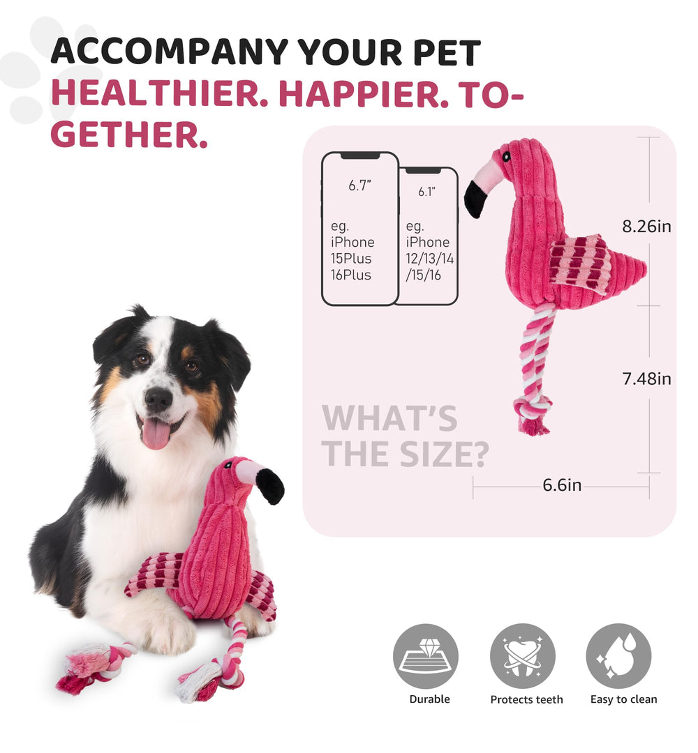 IPTPAS Juguete perro peluche suave y duradero, cómodo para masticar.
