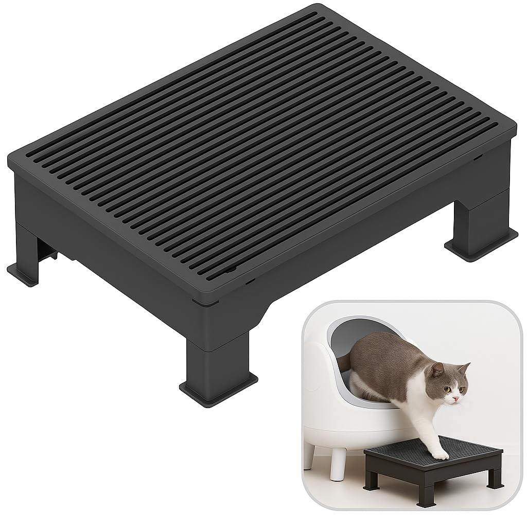 IQMaoGo rampa para caja de arena, ajuste 3-5 pulgadas, entrada suave para gatitos.