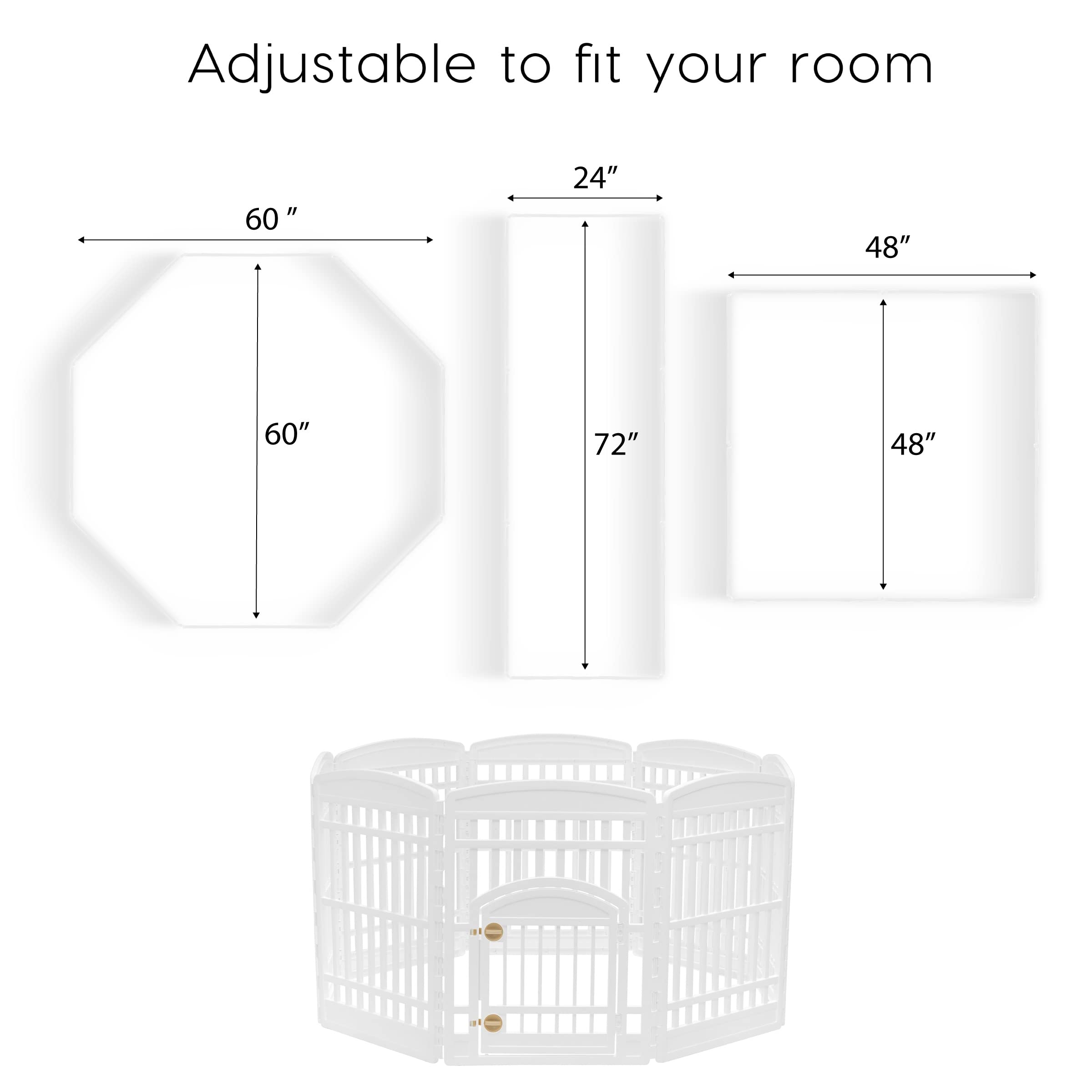 Cercado de plástico duradero de IRIS USA para uso interior y exterior