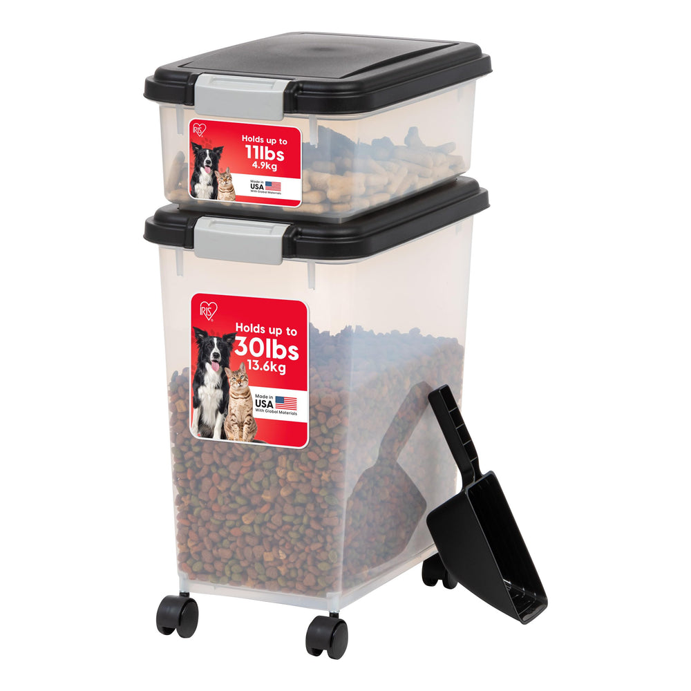IRIS USA contenedor grande 33 Qt para comida de perro con tapa hermética que mantiene la frescura