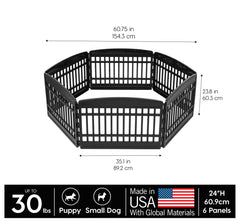 IRIS USA corral de juego para perros espacio 61x61 brinda comodidad y contención.