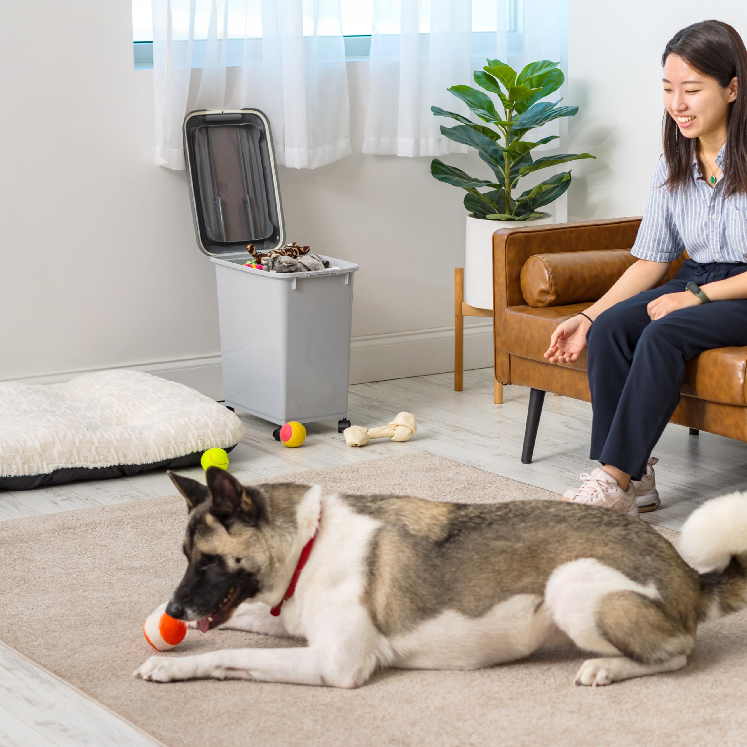 IRIS USA Cuchara medidora incorporada dos-tazas facilita porciones precisas.