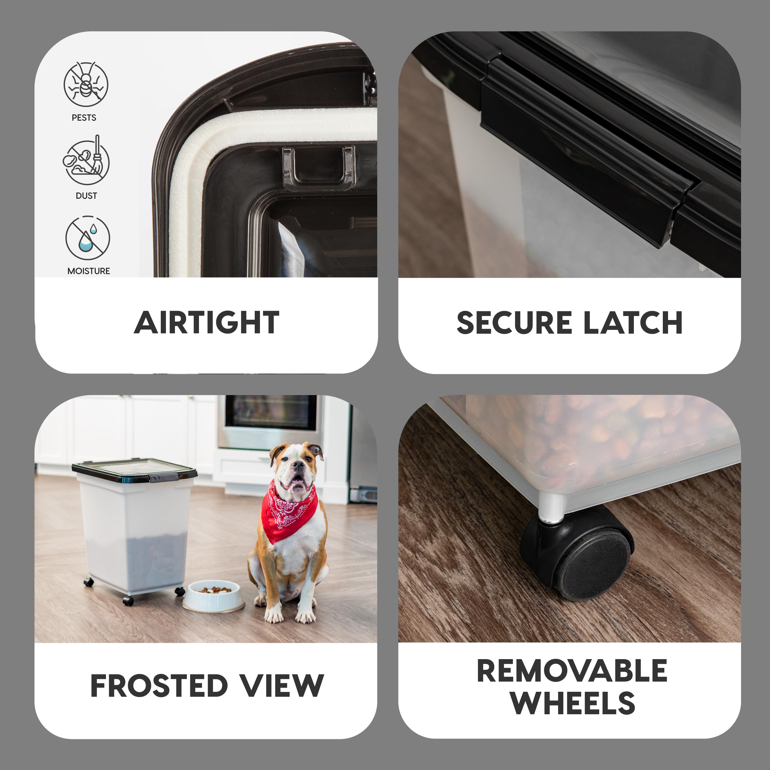 Diseño de 65 cuartos de IRIS USA ideal para perros, gatos y otras mascotas.