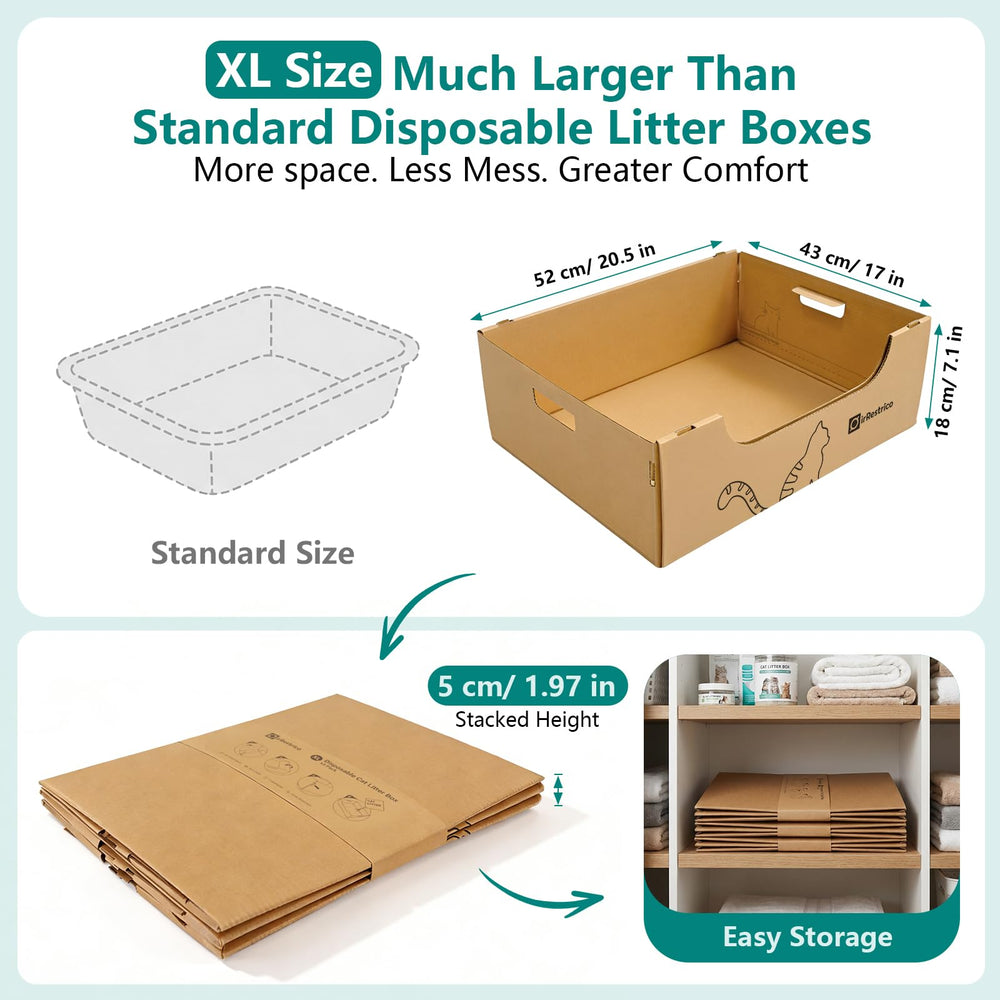 IRRESTRICO bandeja desechable para gatos interior impermeable para evitar filtraciones