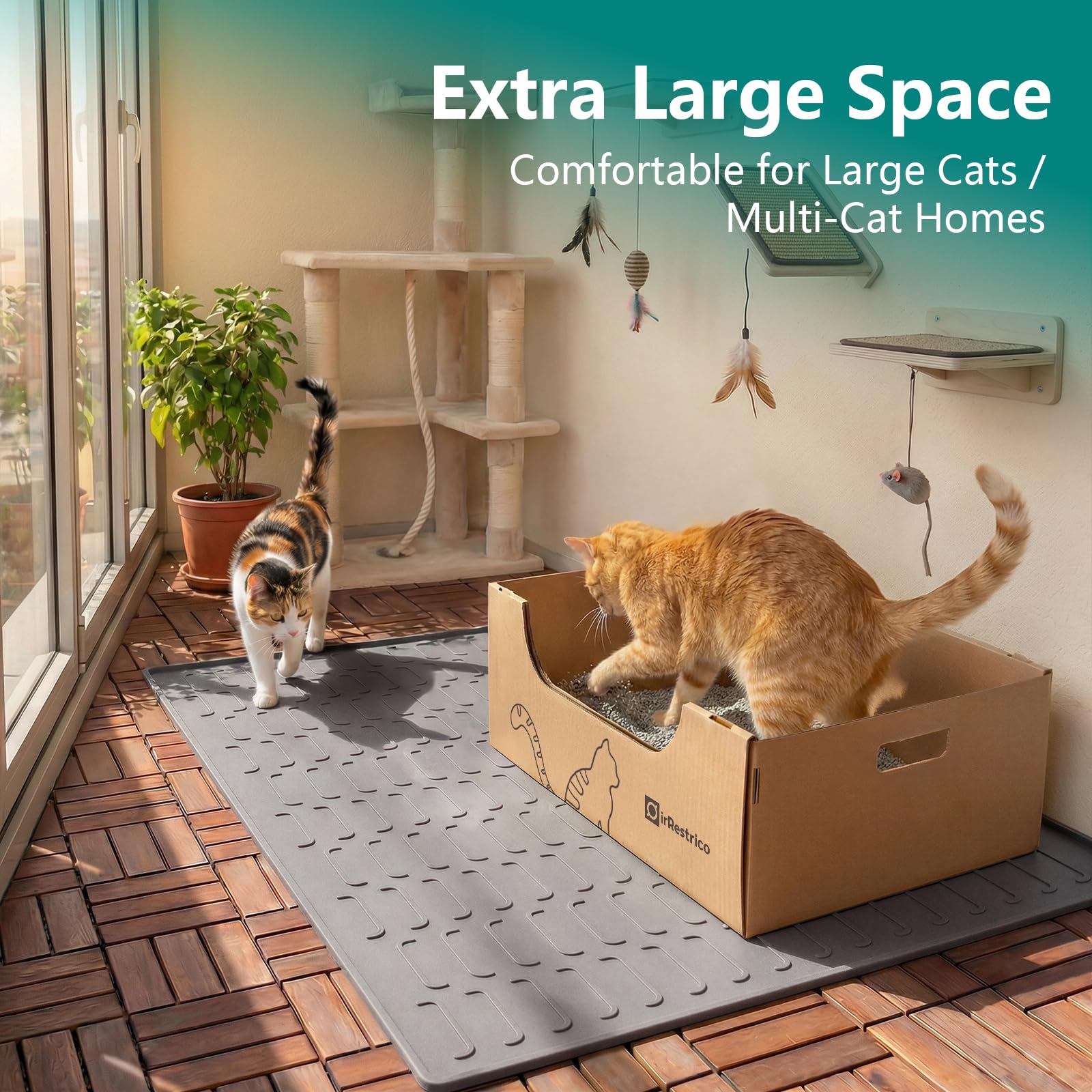 IRRESTRICO bandeja desechable para gatos plegable, fácil de guardar durante viajes