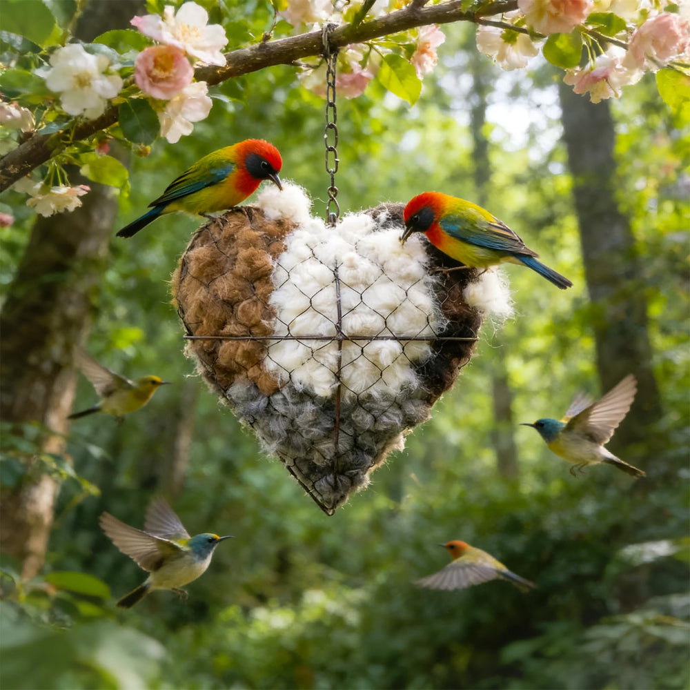 Irsnianianfa Habitat-jardin decorativo que atrae aves y decora al aire libre