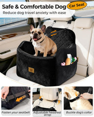 Ishineon asiento para perro en coche con altura de 6 pulgadas para mejor visibilidad.