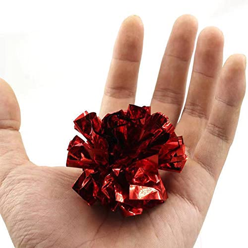 ISMARTEN pelotas de papel metalizado ligeras y reflectantes para morder y jugar sin esfuerzo.
