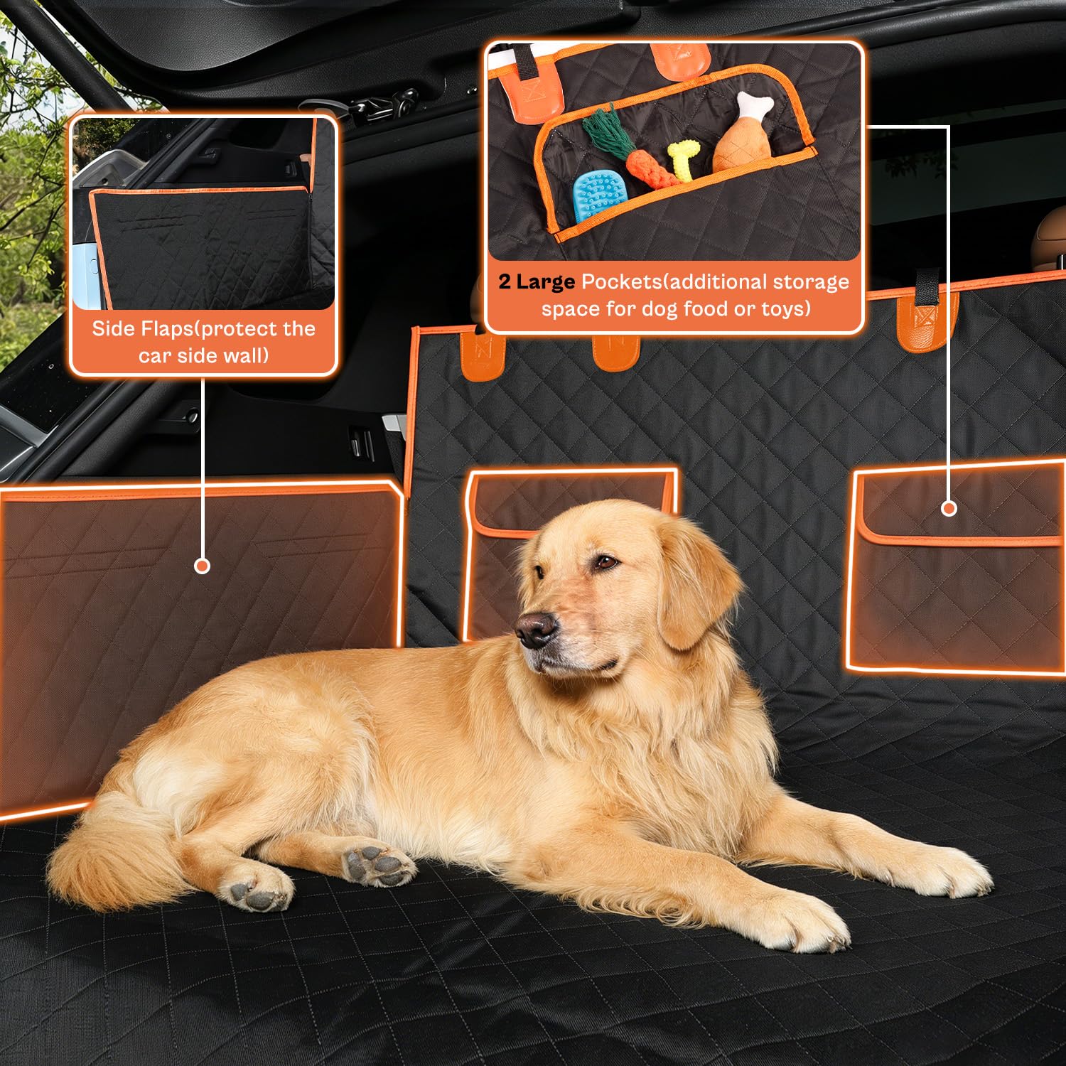 IVY&LANE SUV Cargo Liner respaldo antideslizante mantiene al perro estable