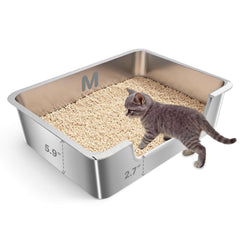 IXARO caja de arena con entrada baja frontal facilita el acceso de gatitos.
