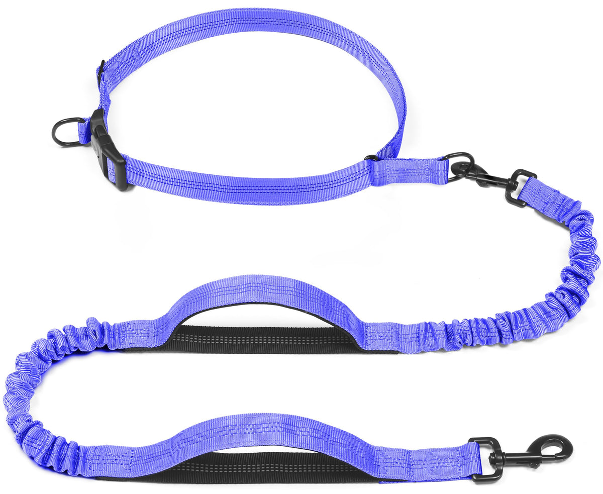 iYoShop correa retractil manos libres en azul real para paseos cómodos.