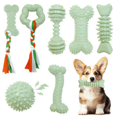 iYoway Juguetes Cachorros: conjunto de 7 piezas para masticación suave y durable.
